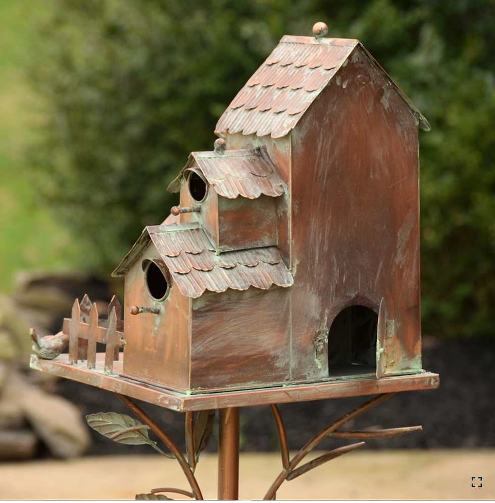 Country Style Multi-Home Iron Birdhouse Stake "Doylestown"