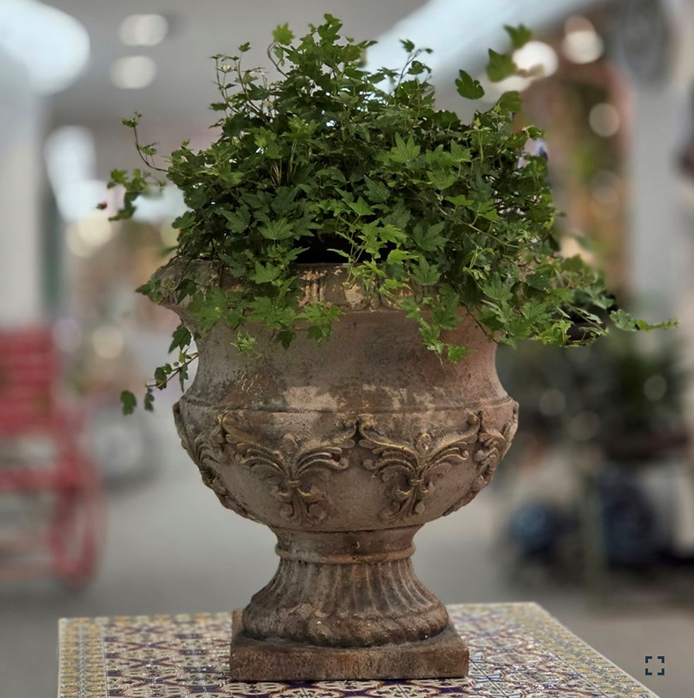 18" Tall Distressed Classic European-Style Urn Planter