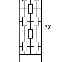 Panacea Contemporary Trellis, Black, 78"H