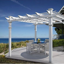 New England Venetian Pergola, White, 10' x 10'
