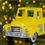 Thumbnail: Iron Christmas Old Style Truck with Tree, antique yellow