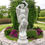 Thumbnail: 63" Tall Magnesium Angel Statue in Antique Grey "Farrah"