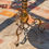 Thumbnail: 25.4" Tall Dark Gold Birdbath-Feeder with Ornate Stand