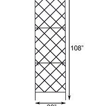 Panacea Giant Trellis, Black, 108"H
