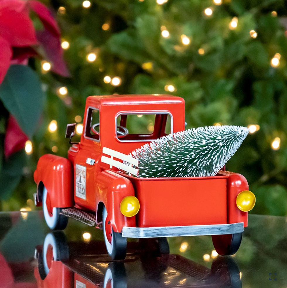 Thumbnail: Red Metal Truck Decoration, 12"