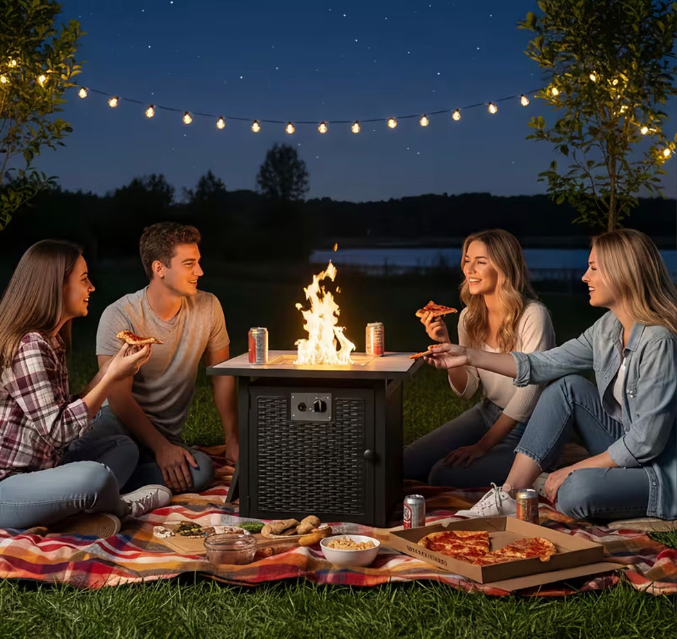 Thumbnail: 30" Propane Fire Pit Table with Lid