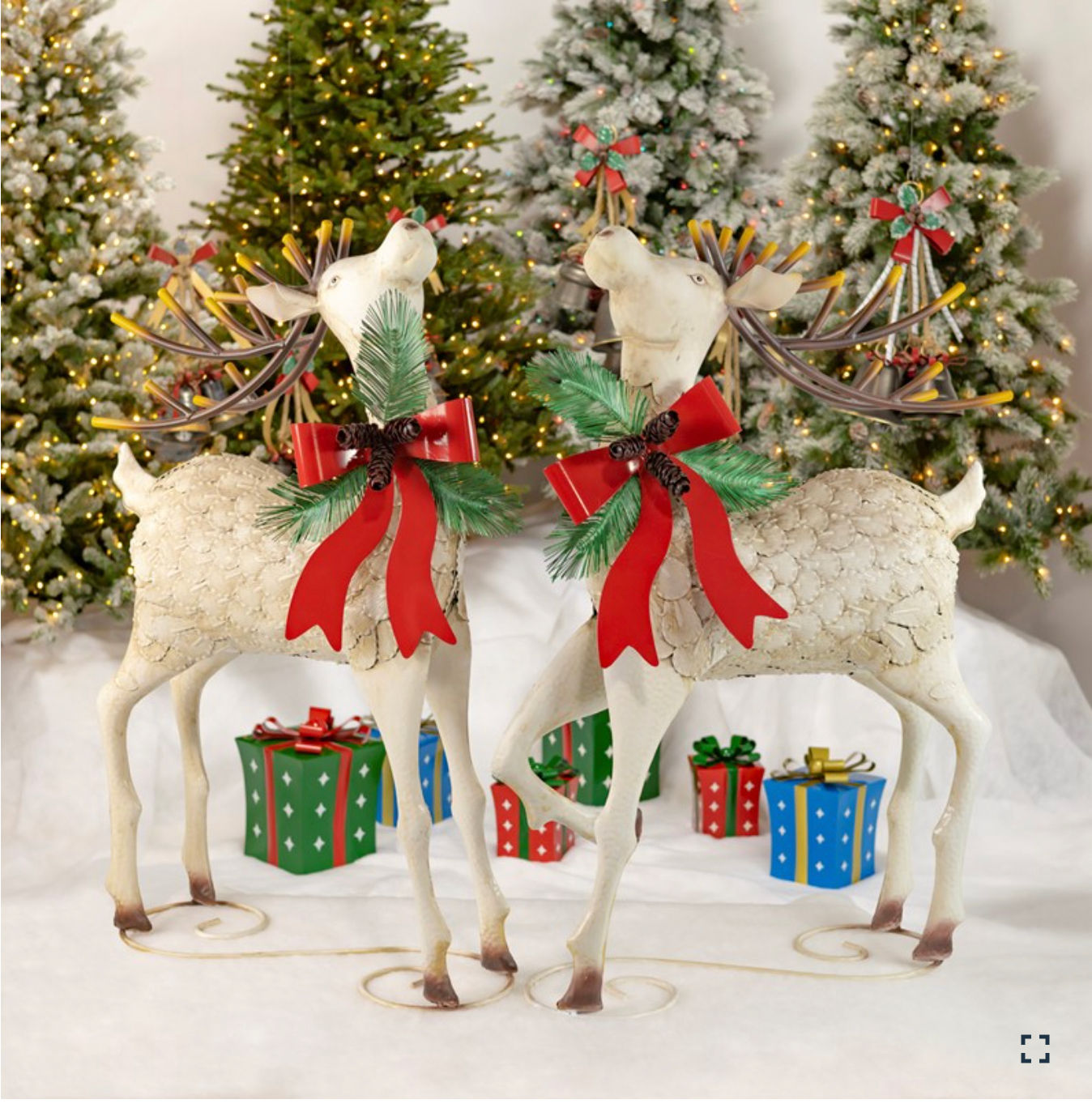 Reindeer with Pinecone Bows, Set of two 48"