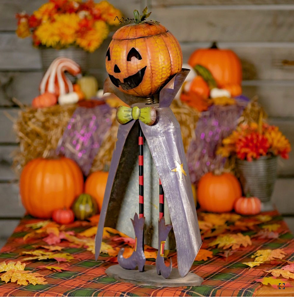 Thumbnail: 27" Tall Big Head Halloween Figurine with Candy Jar, Halloween Decor