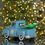 Thumbnail: Iron Christmas Old Style Truck with Tree, antique blue