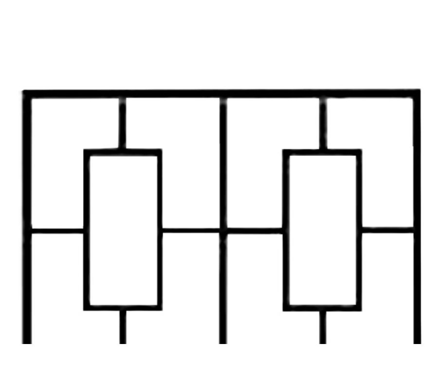 Thumbnail: Panacea Contemporary Trellis, Black, 78"H, Top panel