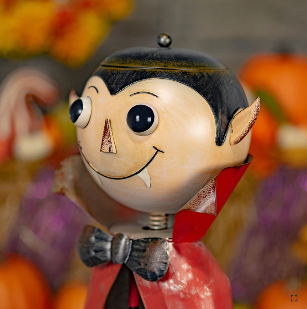 Thumbnail: 27" Tall Big Head Halloween Figurine with Candy Jar, Halloween Decor