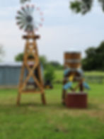 Thumbnail: 8 Foot Garden Water Tower, with 15 Foot Windmill and birds