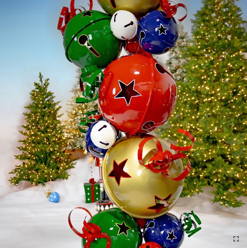 10ft. Tall Iron Christmas Archway with Jingle Bell Pillars "Sophia"