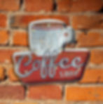 14" x 11.63" LED Hanging "HOT COFFEE" Metal Wall Hanging Sign, Home Decor