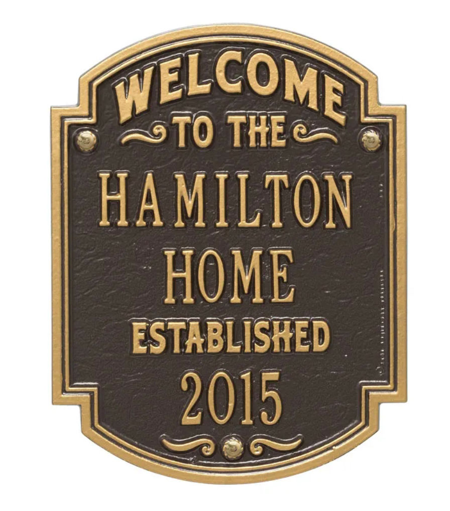 Thumbnail: Personalized "Welcome" Plaque