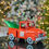 Thumbnail: Iron Christmas Old Style Truck with Tree, glossy red