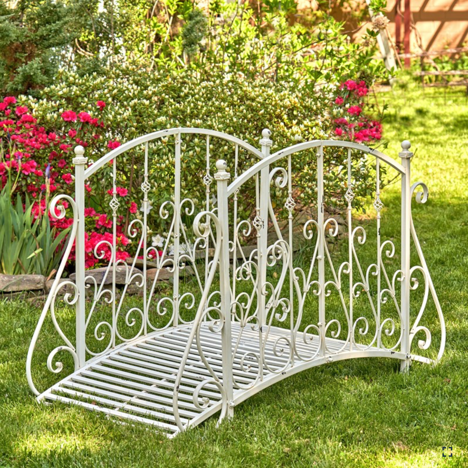 Antique Style Iron Garden Bridge "Paris 1968"