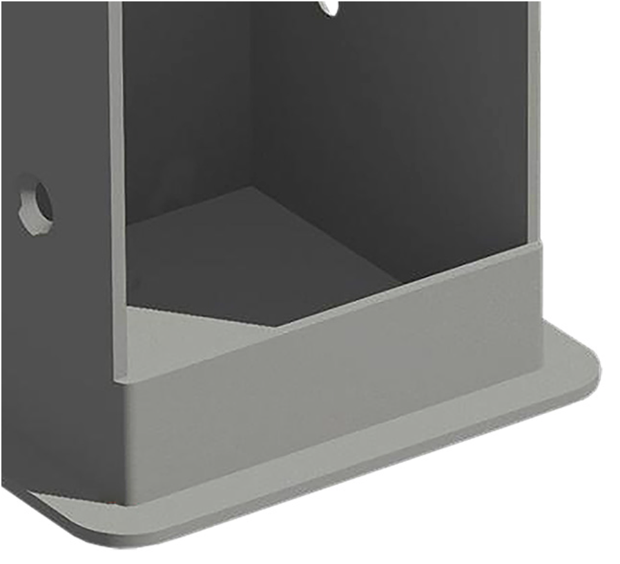 Thumbnail: New England Bolt Down Brackets for 5" x 5" Posts, set of 4