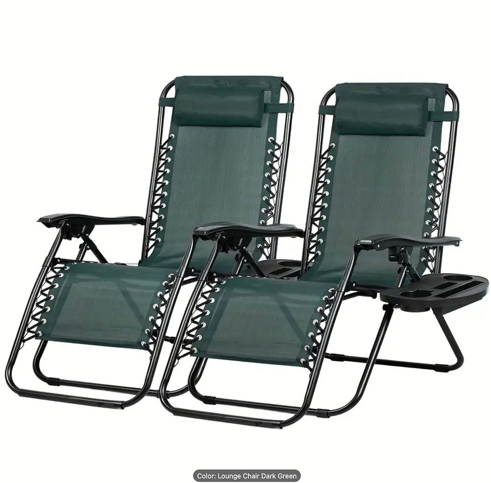 Thumbnail: Zero Gravity Lounge Chair Recliners w/Pillows and Cup Holder