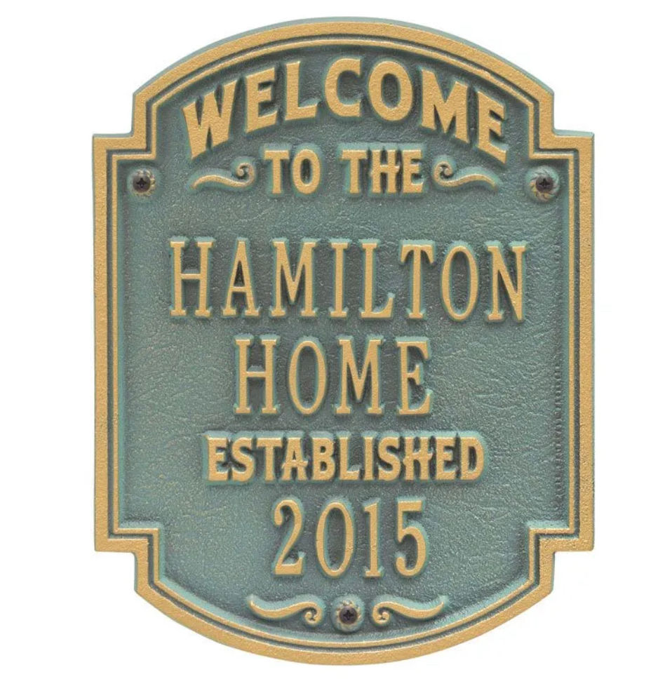Personalized "Welcome" Plaque