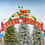 Thumbnail: 10.75 ft. Tall Large Iron "Merry Christmas" Archway with Santa's Elves
