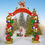 Thumbnail: 10ft. Tall Iron Christmas Archway with Jingle Bell Pillars "Sophia"