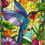 Thumbnail: Summer Garden Flags, mosaic hummingbird