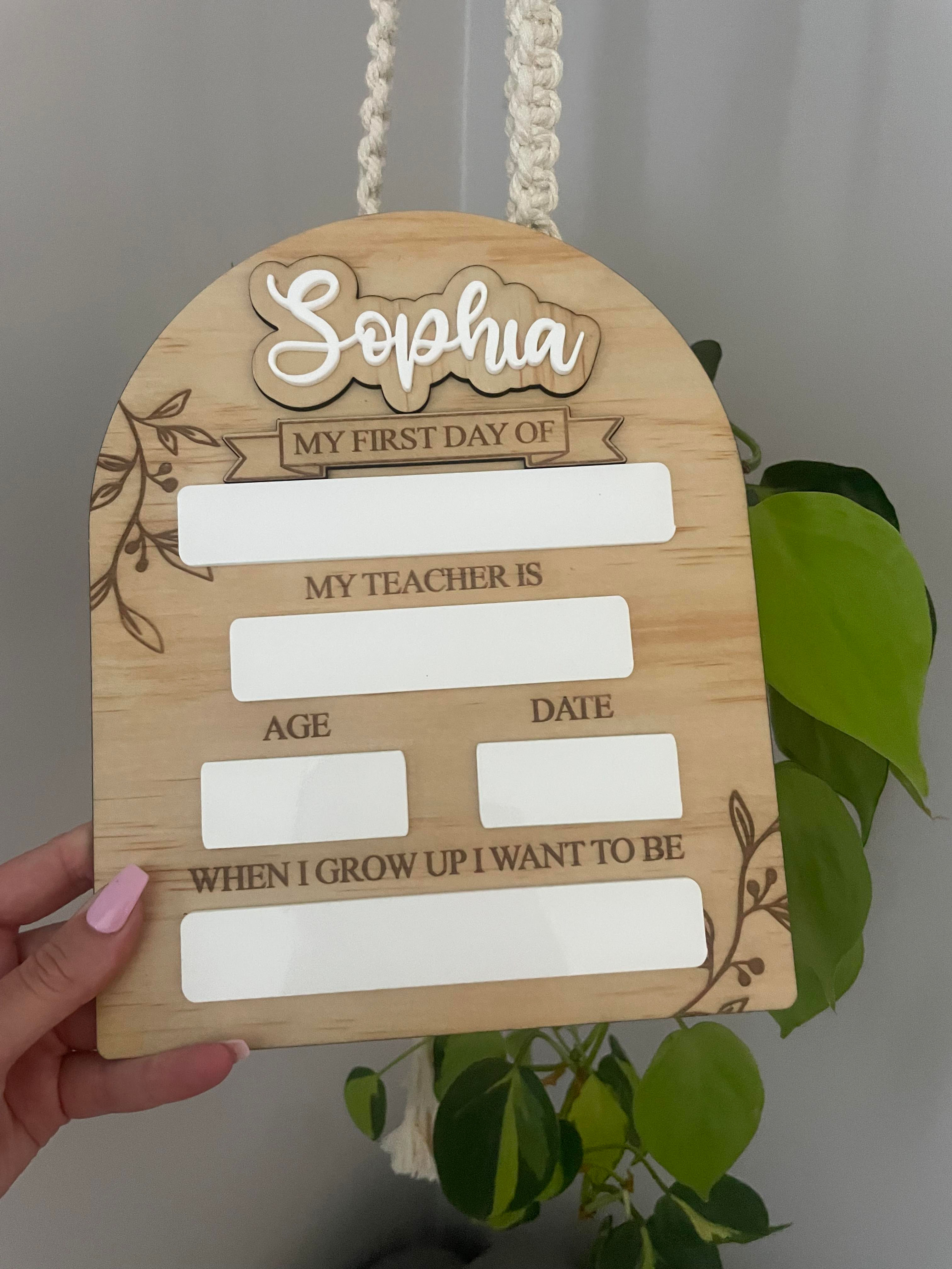 First / last day of school sign board