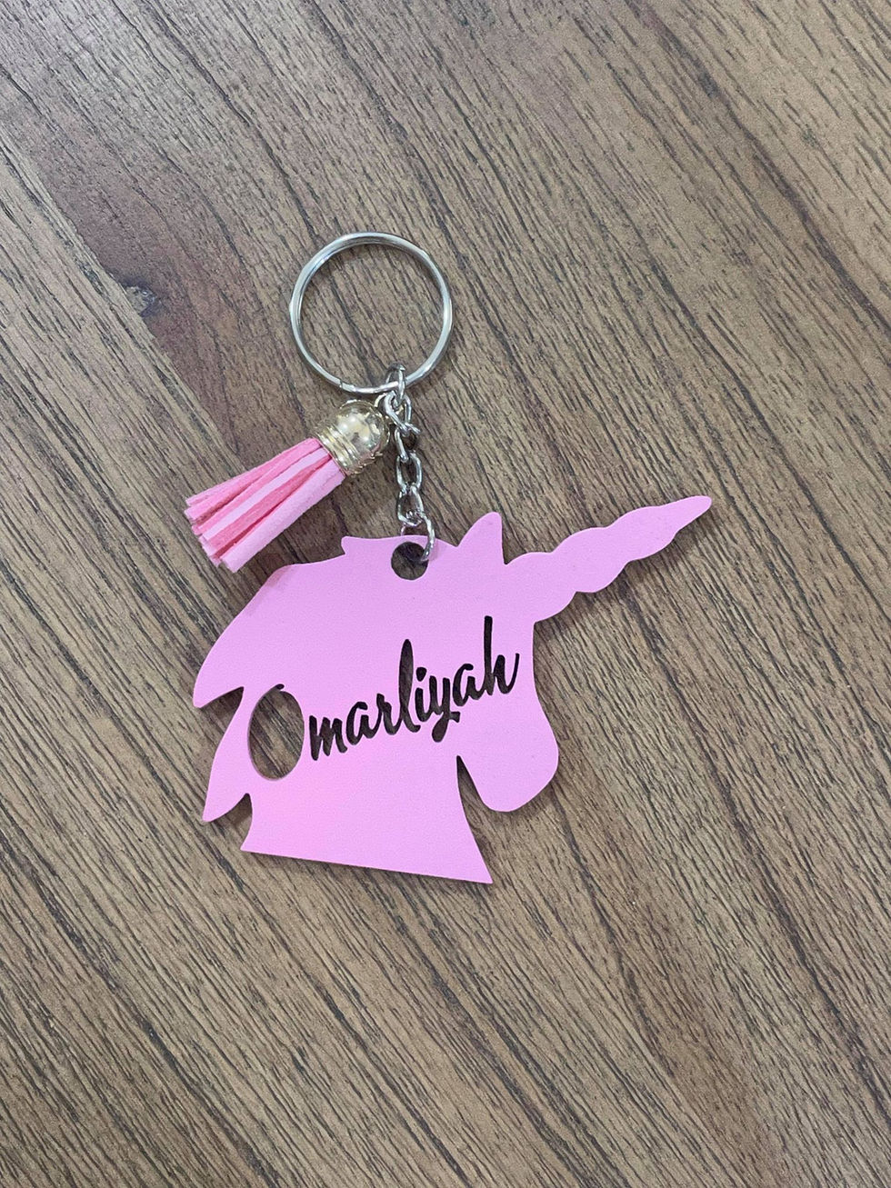 Personalised Unicorn Keychain