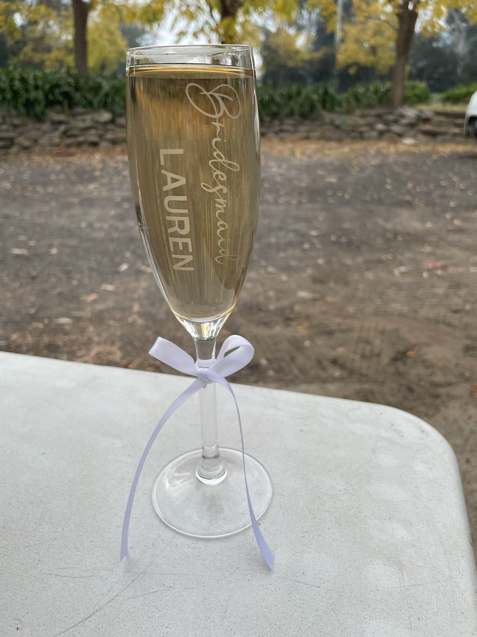 Thumbnail: Personalised Engraved Champagne Flute Wine Glass