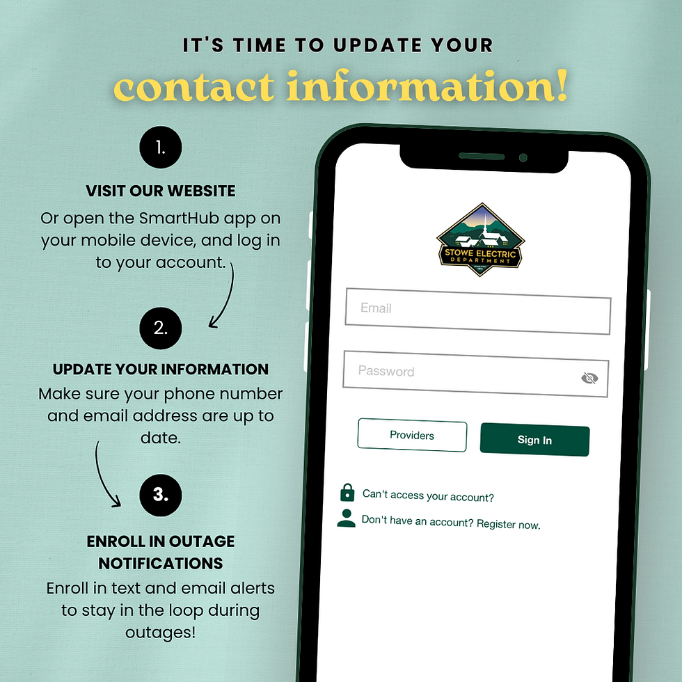 Stay Connected with Text and Email Outage Alerts