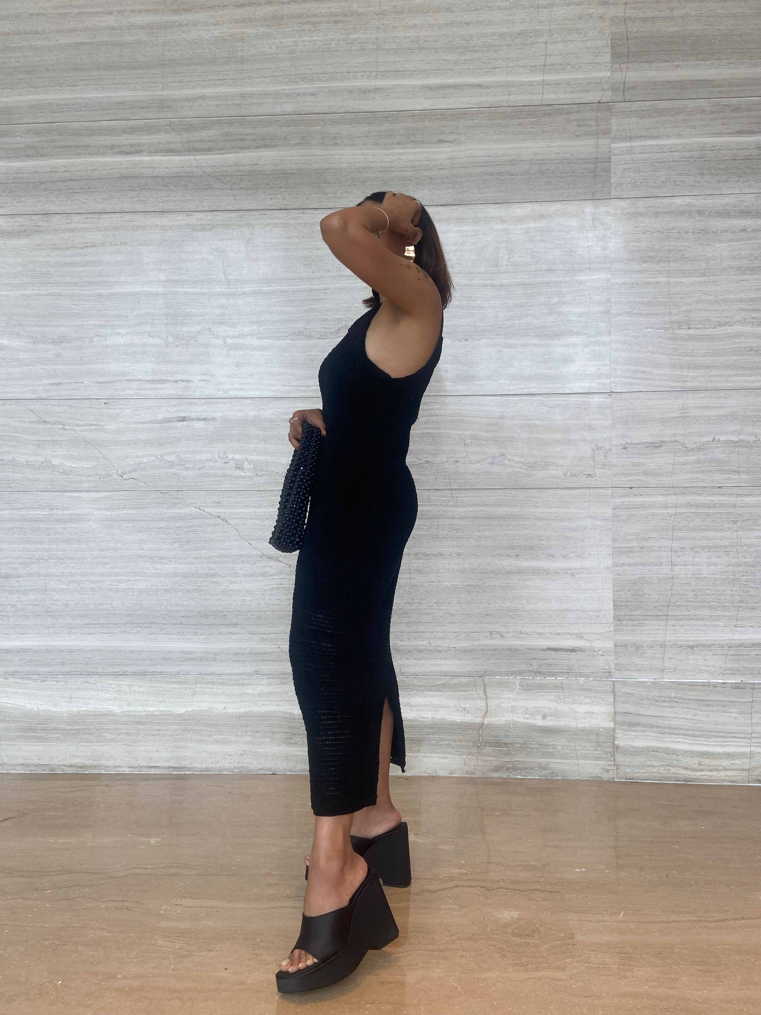 Midnight Crochet Dress