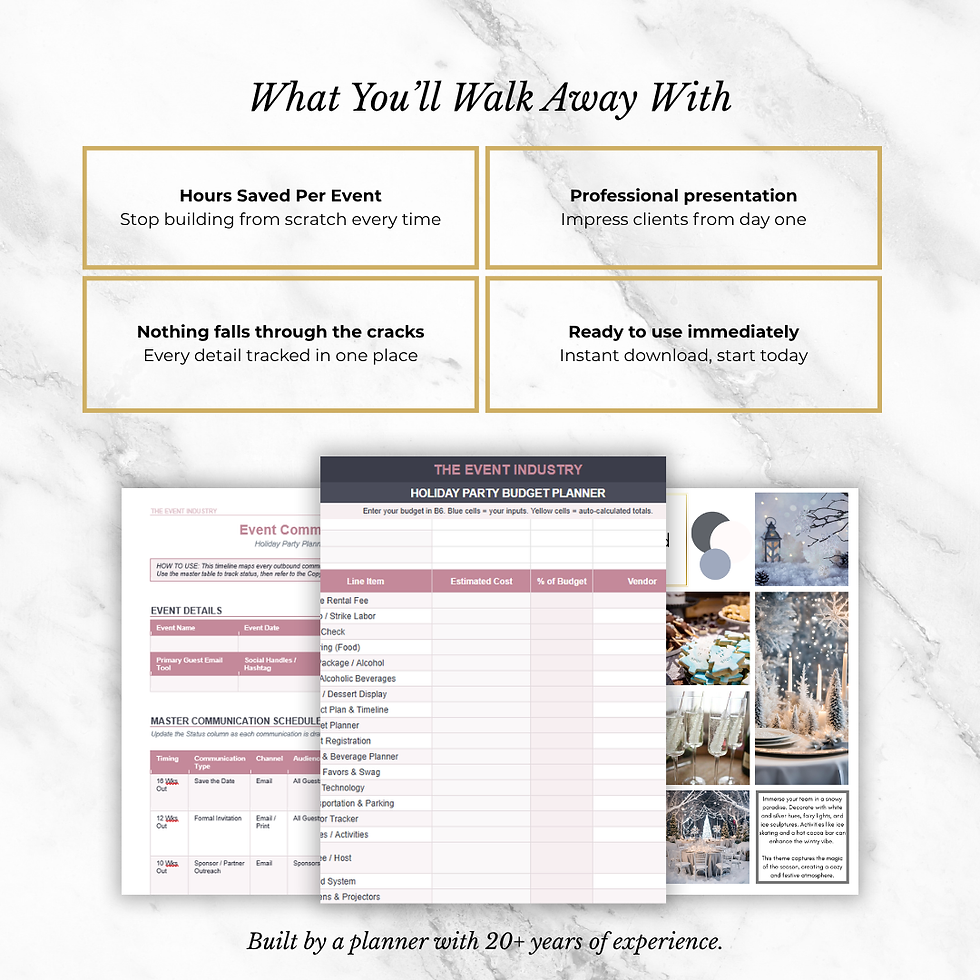Thumbnail: Holiday Party Planning Bundle - Corporate Event Planner Templates