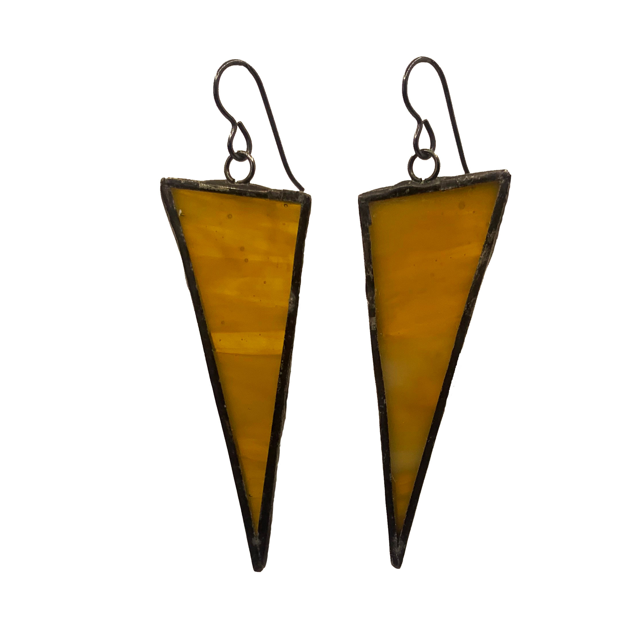Large Triange Earrings- Toffee Brown
