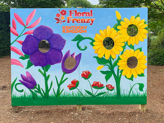 Louisville Kentucky flower mural photo opportunity colorful exterior floral