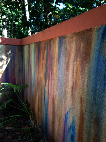 Paint Faux Accent Wall  Contemporary Modern Paint colorful drip paint