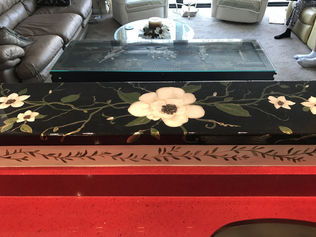 Hand Painted Epoxy Flower Bar