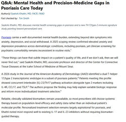 Q&A: Mental Health and Precision-Medicine Gaps in Psoriasis Care Today