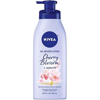NIVEA LOTION OIL INFUSED CHERRY BLOSSOM & JOJOBA OIL 12/16.9oz