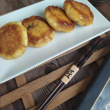 Arepas de patata japonesas