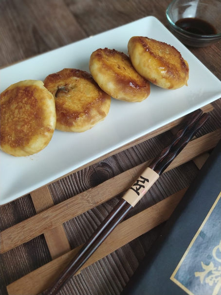 Arepas de patata japonesas