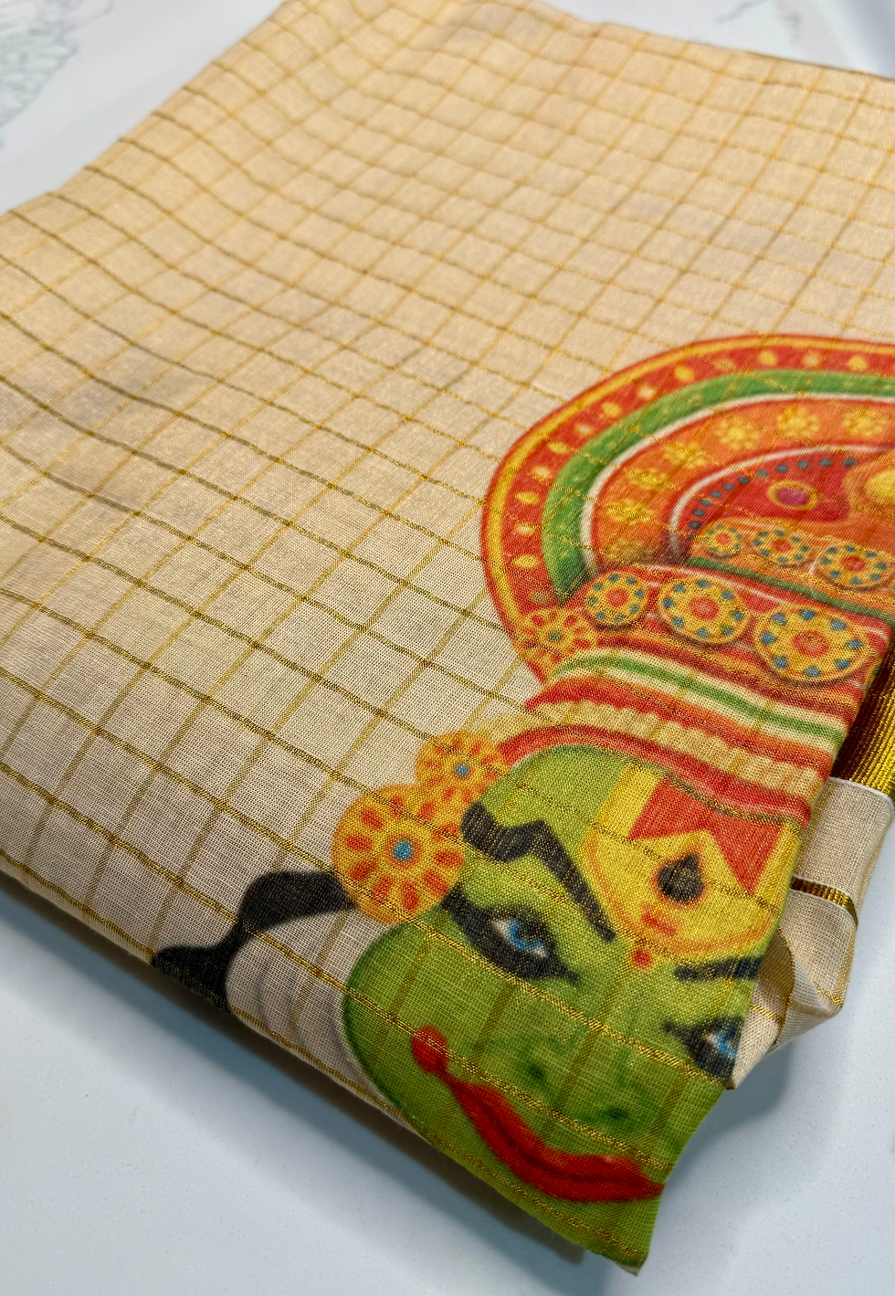 Thumbnail: Tissue Silk Kathakali Saree