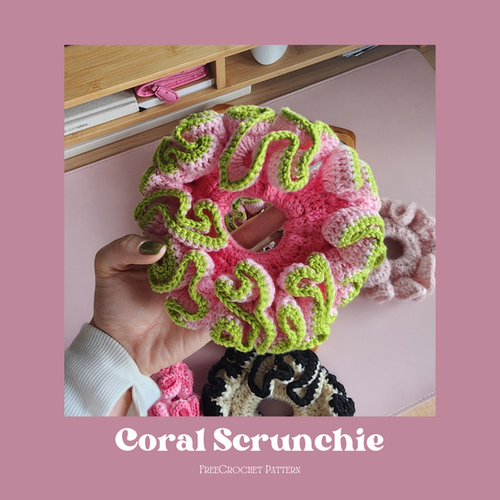 Coral Scrunchie Crochet Pattern Auburn Threads