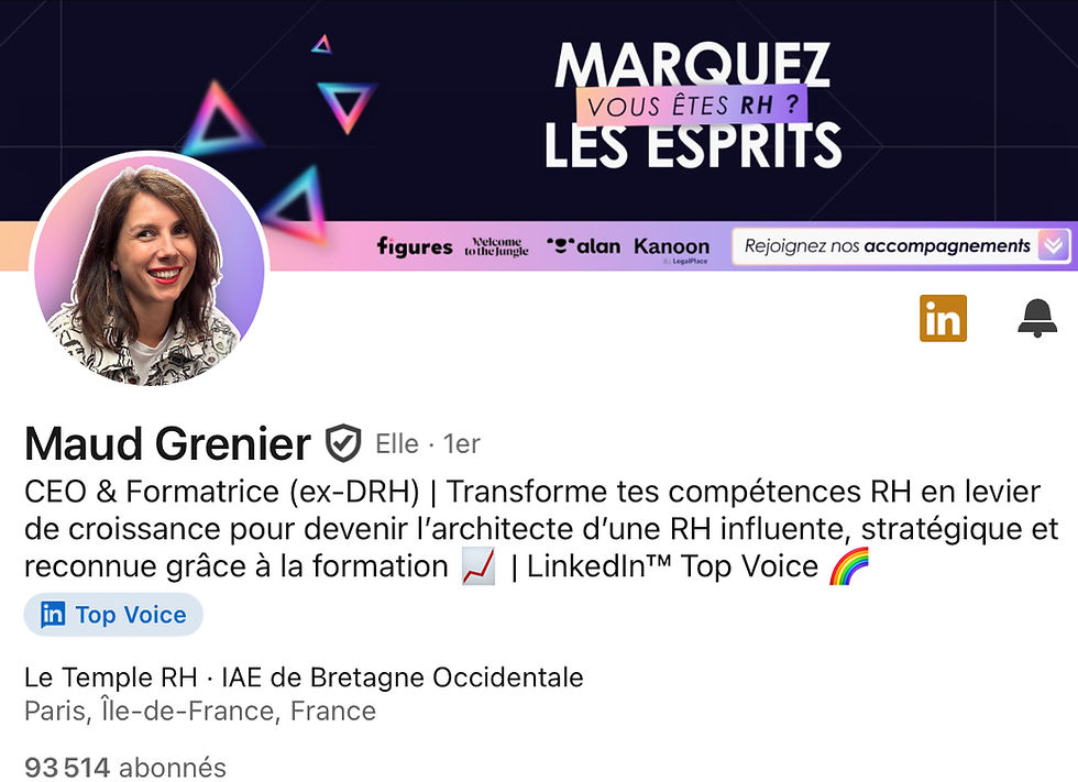 Le profil à suivre : Maud Grenier.