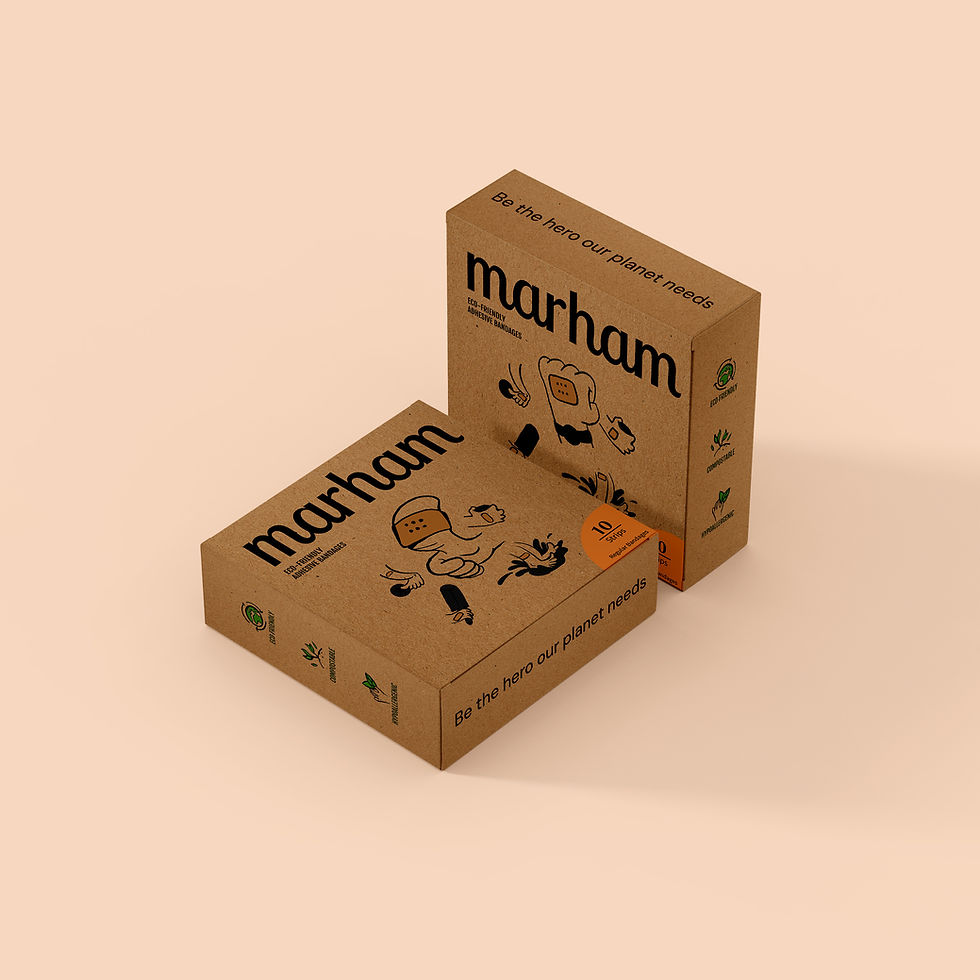 Thumbnail: Marham Bamboo Bandages Regular Wide Pack of two