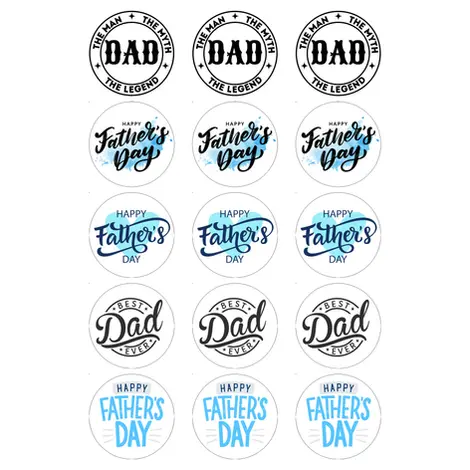 Father's day cupcake toppers