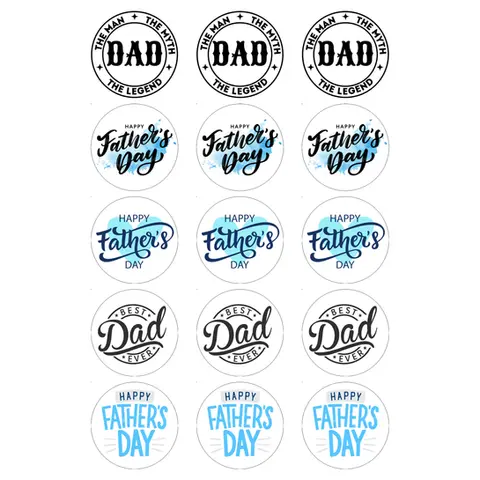 Father's day cupcake toppers