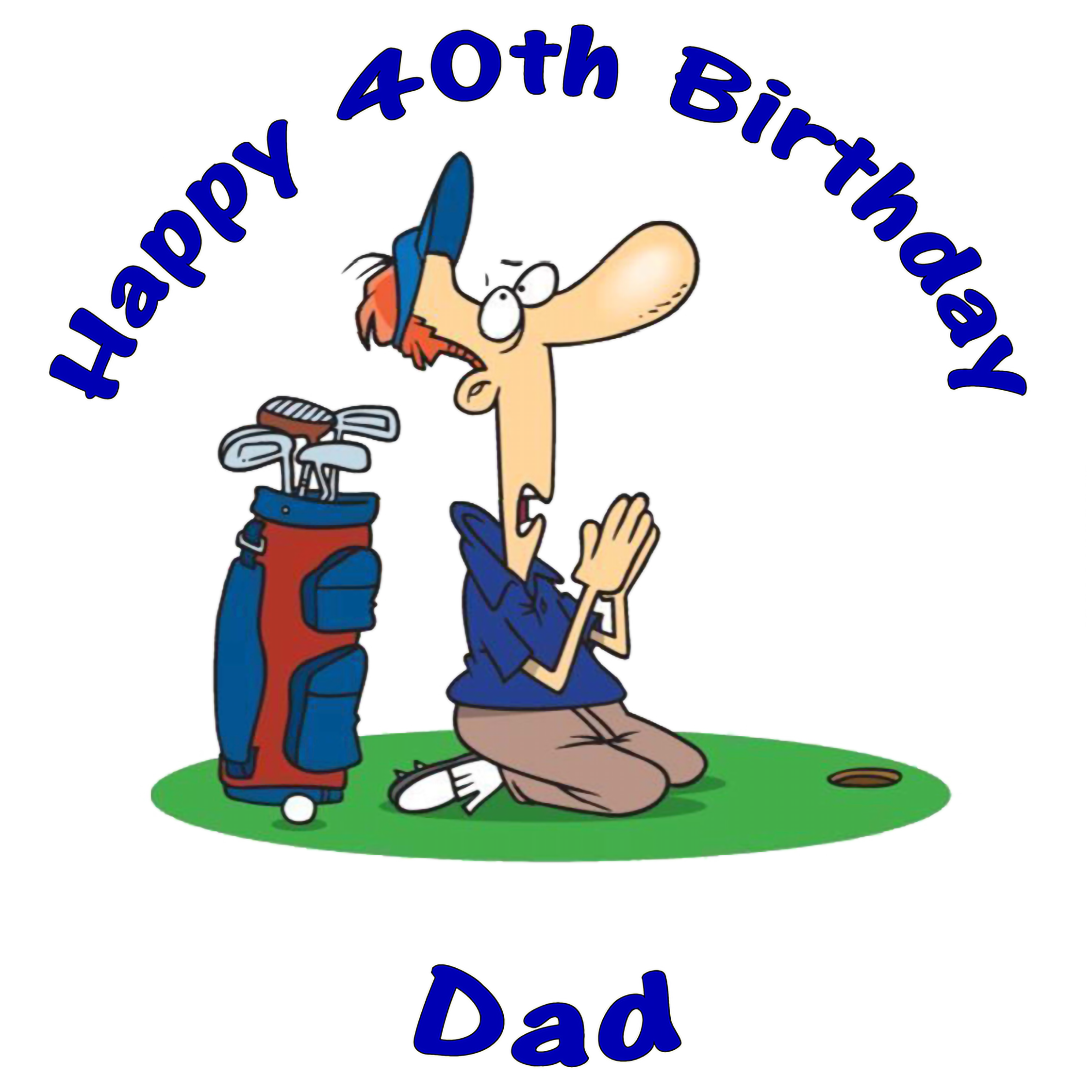 Golf themed cake topper