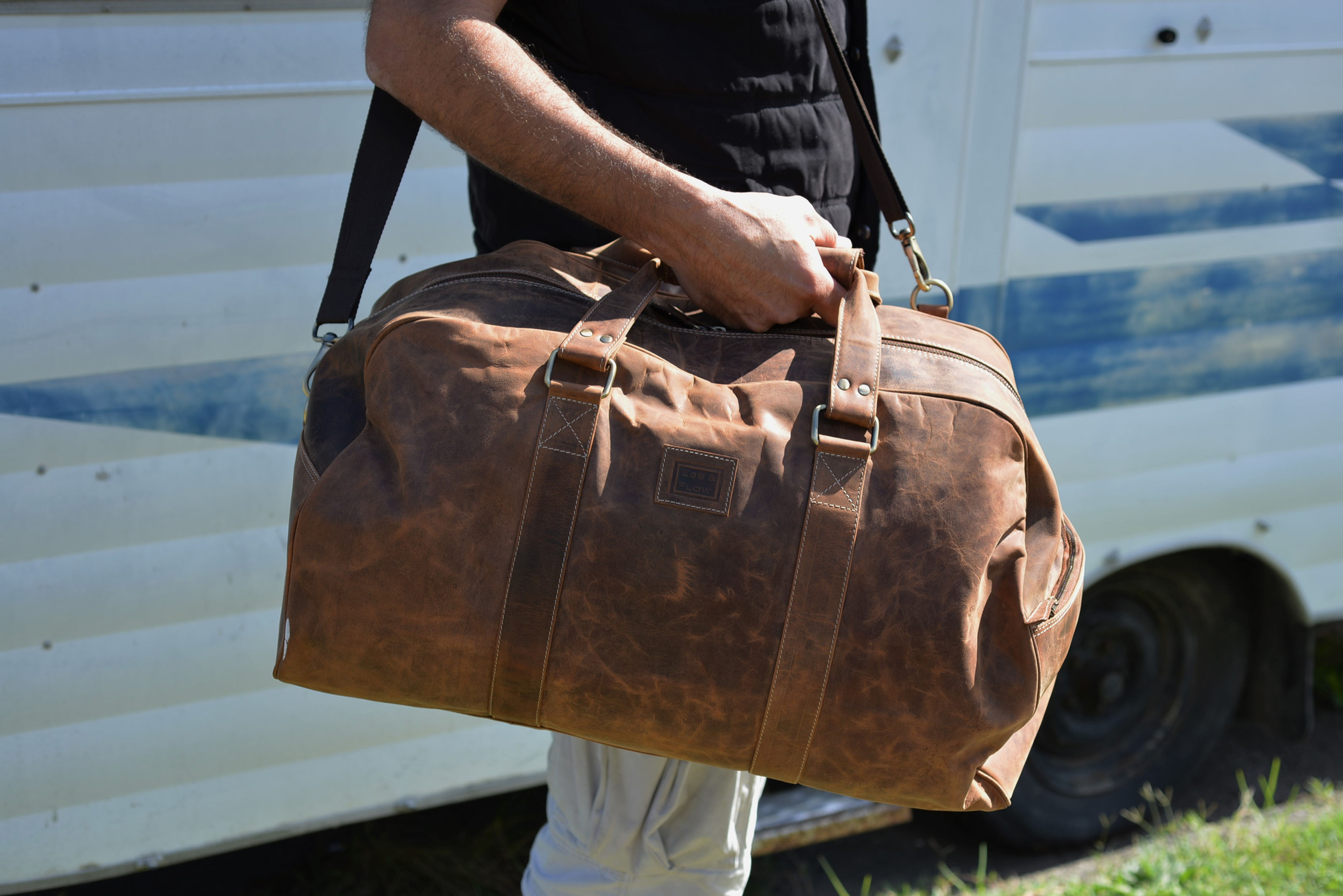 22″  &  27"  Leather Duffel Bag