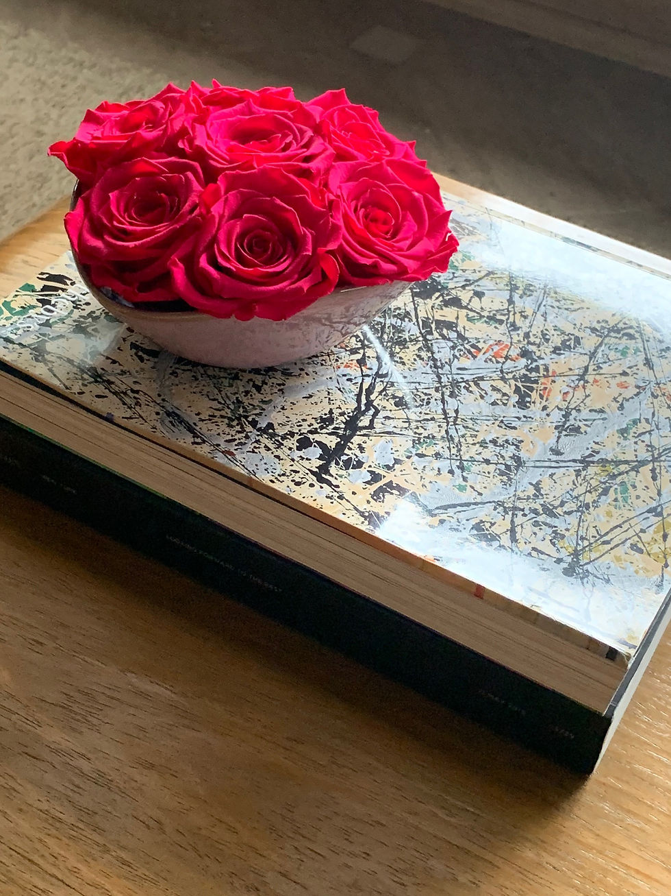 Miniatura: Arranjo em cerâmica com rosas preservadas Le Bowl